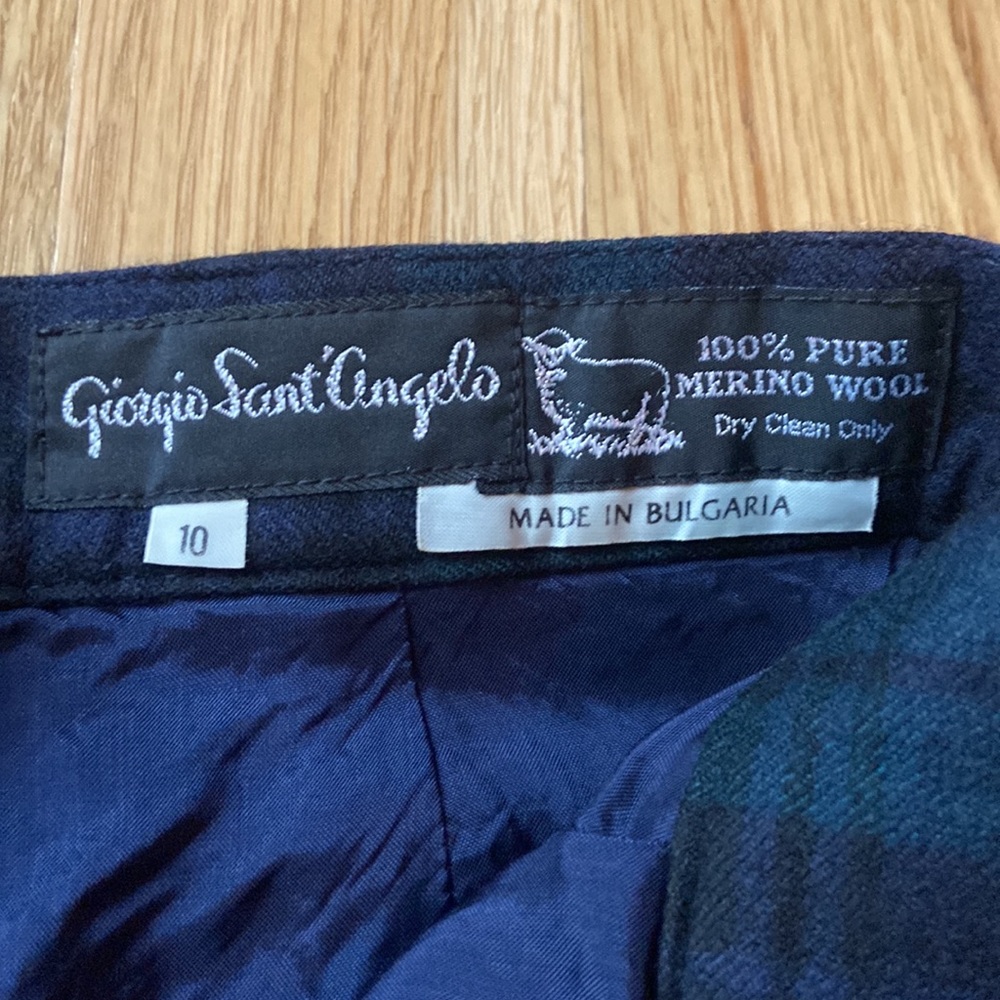 Vintage 100% Merino Wool Tartan Plaid Trouser Shorts Bulgarian Preppy Old Money - Picture 11 of 16